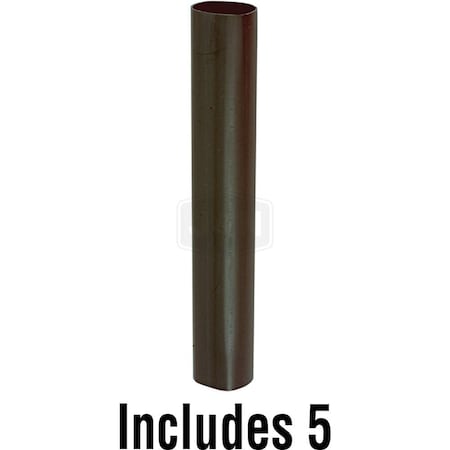 Aftermarket Heat Shrink Tube, 3:1 I.D. Shrink Ratio, 1-1/8 in I.D. Before Shrinking, Black, 1-1/2 in 606-48003-5-JN
